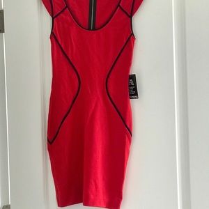Express red zip dress